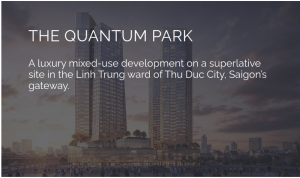 Phối cảnh The Quantum Park với hai tòa tháp cao tầng bên Xa lộ Hà Nội, phường Linh Xuân