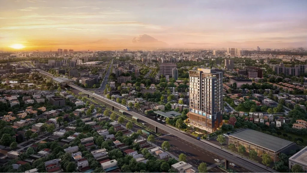Phối cảnh dự án The Westique Residences của VCRE nhìn từ trên cao